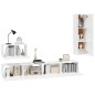 vidaXL Set de muebles de TV 4 pzas madera contrachapada blanco brillo
