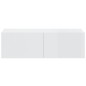 vidaXL Set de muebles de TV 4 pzas madera contrachapada blanco brillo