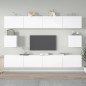 vidaXL Set de muebles de TV 6 pzas madera contrachapada blanco brillo vidaXL Set de muebles de TV 6 pzas madera contrachapada blanco brillo
