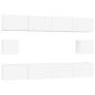 vidaXL Set de muebles de TV 6 pzas madera contrachapada blanco brillo vidaXL Set de muebles de TV 6 pzas madera contrachapada blanco brillo
