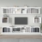vidaXL Set de muebles de TV 6 pzas madera contrachapada blanco brillo vidaXL Set de muebles de TV 6 pzas madera contrachapada blanco brillo