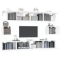 vidaXL Set de muebles de TV 6 pzas madera contrachapada blanco brillo vidaXL Set de muebles de TV 6 pzas madera contrachapada blanco brillo