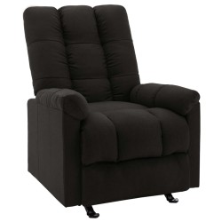 vidaXL Silla reclinable de tela negra 