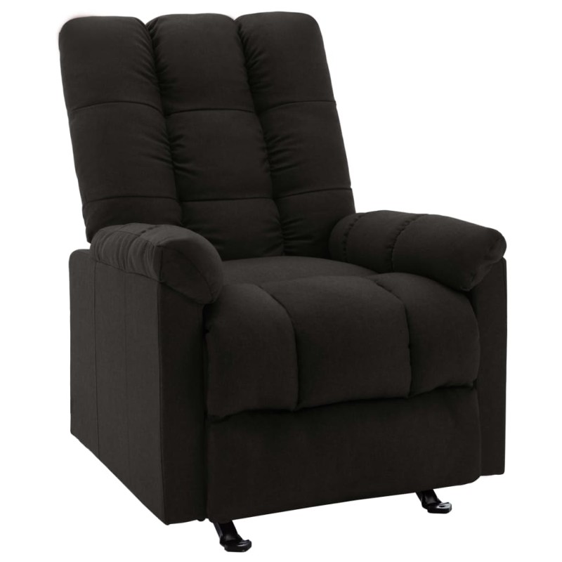 vidaXL Silla reclinable de tela negra vidaXL Silla reclinable de tela negra