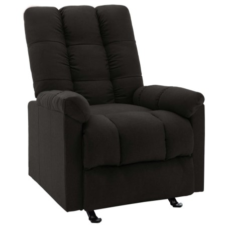 vidaXL Silla reclinable de tela negra 