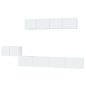 vidaXL Set de muebles de TV 5 pzas madera contrachapada blanco brillo