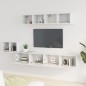 vidaXL Set de muebles de TV 5 pzas madera contrachapada blanco brillo