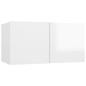vidaXL Set de muebles de TV 5 pzas madera contrachapada blanco brillo