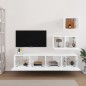 vidaXL Set de muebles de TV 4 pzas madera contrachapada blanco brillo