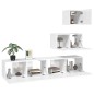 vidaXL Set de muebles de TV 4 pzas madera contrachapada blanco brillo
