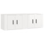 vidaXL Muebles para TV de pared 2 uds blanco brillante 57x34,5x40 cm