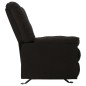 vidaXL Silla reclinable de tela negra vidaXL Silla reclinable de tela negra