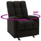 vidaXL Silla reclinable de tela negra vidaXL Silla reclinable de tela negra