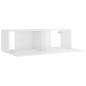 vidaXL Set de muebles de TV 8 pzas madera contrachapada blanco brillo