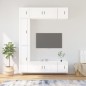 vidaXL Set de muebles de TV 7 pzas madera contrachapada blanco brillo