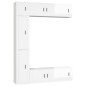vidaXL Set de muebles de TV 7 pzas madera contrachapada blanco brillo