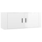 vidaXL Set de muebles de TV 7 pzas madera contrachapada blanco brillo