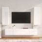 vidaXL Set de muebles de TV 4 pzas madera contrachapada blanco brillo