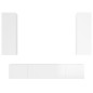 vidaXL Set de muebles de TV 4 pzas madera contrachapada blanco brillo