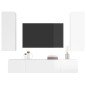 vidaXL Set de muebles de TV 4 pzas madera contrachapada blanco brillo
