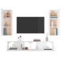vidaXL Set de muebles de TV 4 pzas madera contrachapada blanco brillo