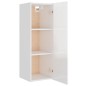 vidaXL Set de muebles de TV 4 pzas madera contrachapada blanco brillo