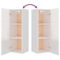 vidaXL Set de muebles de TV 4 pzas madera contrachapada blanco brillo