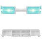 vidaXL Mueble de salón de TV con luces LED blanco brillante 5 piezas