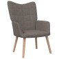 vidaXL Sillón de relax con reposapiés de tela gris taupé vidaXL Sillón de relax con reposapiés de tela gris taupé