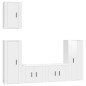 vidaXL Set de muebles de TV 5 pzas madera contrachapada blanco brillo