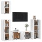 vidaXL Set de muebles de TV 5 pzas madera contrachapada blanco brillo