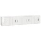 vidaXL Set de muebles de TV 4 pzas madera contrachapada blanco brillo vidaXL Set de muebles de TV 4 pzas madera contrachapada blanco brillo
