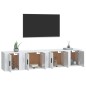 vidaXL Set de muebles de TV 4 pzas madera contrachapada blanco brillo vidaXL Set de muebles de TV 4 pzas madera contrachapada blanco brillo