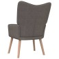 vidaXL Sillón de relax con reposapiés de tela gris taupé vidaXL Sillón de relax con reposapiés de tela gris taupé