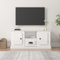 vidaXL Mueble de TV madera contrachapada blanco brillo 100x35,5x45 cm