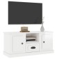 vidaXL Mueble de TV madera contrachapada blanco brillo 100x35,5x45 cm