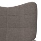 vidaXL Sillón de relax con reposapiés de tela gris taupé vidaXL Sillón de relax con reposapiés de tela gris taupé