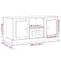 vidaXL Mueble de TV madera contrachapada blanco brillo 100x35,5x45 cm