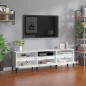vidaXL Mueble de TV madera contrachapada blanco brillo 150x30x44,5 cm