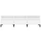 vidaXL Mueble de TV madera contrachapada blanco brillo 150x30x44,5 cm