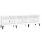 vidaXL Mueble de TV madera contrachapada blanco brillo 150x30x44,5 cm