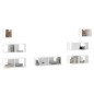 vidaXL Set de muebles de TV 7 pzas madera contrachapada blanco brillo vidaXL Set de muebles de TV 7 pzas madera contrachapada blanco brillo