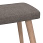 vidaXL Sillón de relax con reposapiés de tela gris taupé vidaXL Sillón de relax con reposapiés de tela gris taupé