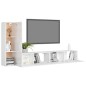 vidaXL Set de muebles de salón 3 pzas madera ingeniería blanco brillo vidaXL Set de muebles de salón 3 pzas madera ingeniería blanco brillo