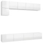 vidaXL Set de muebles de salón 5 pzas madera ingeniería blanco brillo vidaXL Set de muebles de salón 5 pzas madera ingeniería blanco brillo