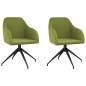 vidaXL Sillas de comedor 2 unidades de terciopelo verde claro vidaXL Sillas de comedor 2 unidades de terciopelo verde claro