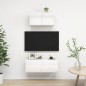 vidaXL Set de muebles de salón 2 pzas madera ingeniería blanco brillo vidaXL Set de muebles de salón 2 pzas madera ingeniería blanco brillo
