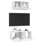 vidaXL Set de muebles de salón 2 pzas madera ingeniería blanco brillo vidaXL Set de muebles de salón 2 pzas madera ingeniería blanco brillo