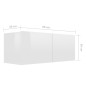 vidaXL Set de muebles de salón 7 pzas madera ingeniería blanco brillo