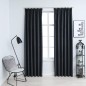 vidaXL Cortinas opacas con ganchos 2 unidades gris antracita 140x175cm vidaXL Cortinas opacas con ganchos 2 unidades gris antracita 140x175cm